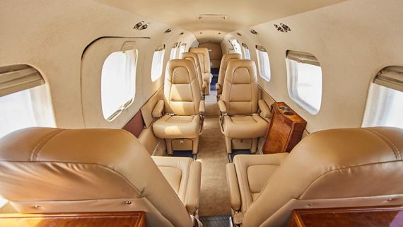 charter plane interior